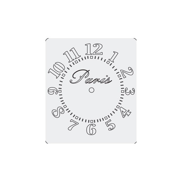 STENCIL 20x25cm.RELOJ TURK
