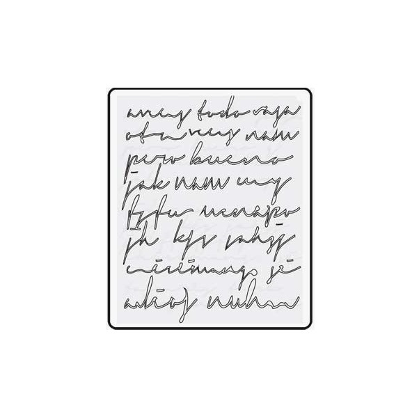STENCIL 20x25cm.TEXTO IRREGULAR GRUESO TURK