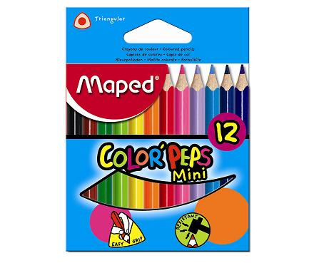 LAP.COLORESx12u.CORTOS MINI STRONG MAPED