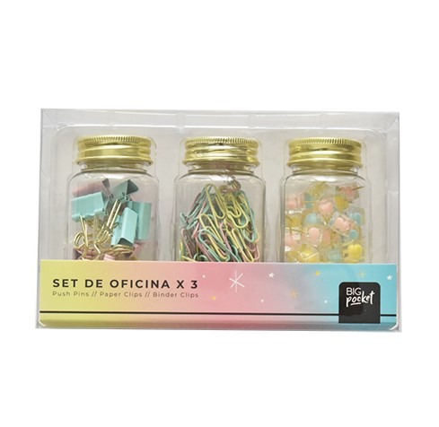 SET DE ESCRITORIO PASTEL X 3 FRASCOS. 