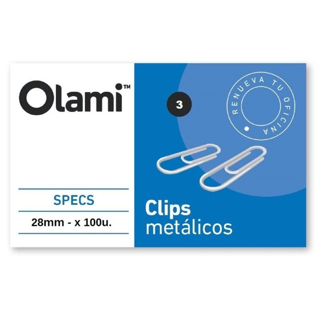 BROCHES CLIPS N*3 28mm.x100u.OLAMI