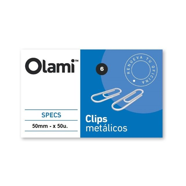 BROCHES CLIPS N*6 50mm.x50u.OLAMI