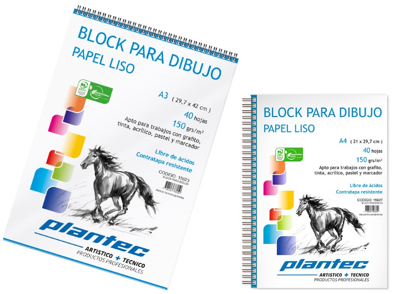 BLOCK A4 DIB.150gr.40hj. C/ESP.LISO PLANTEC