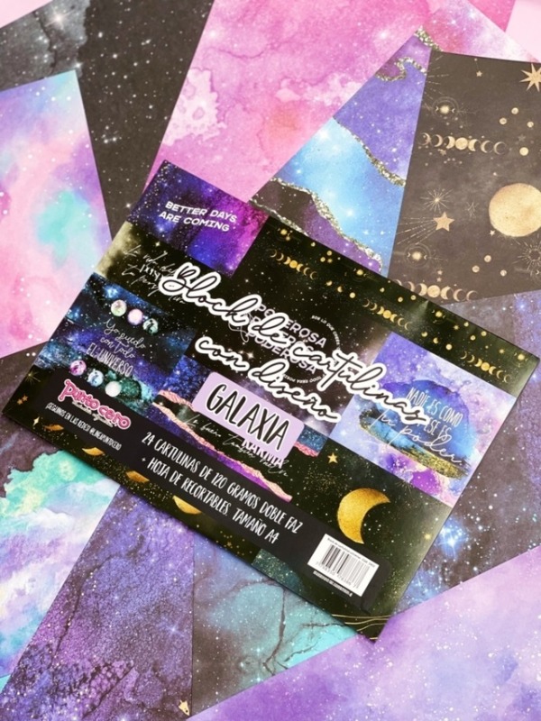 BLOCK 21x29.7cm.DISEÑO GALAXIA x24hjs.