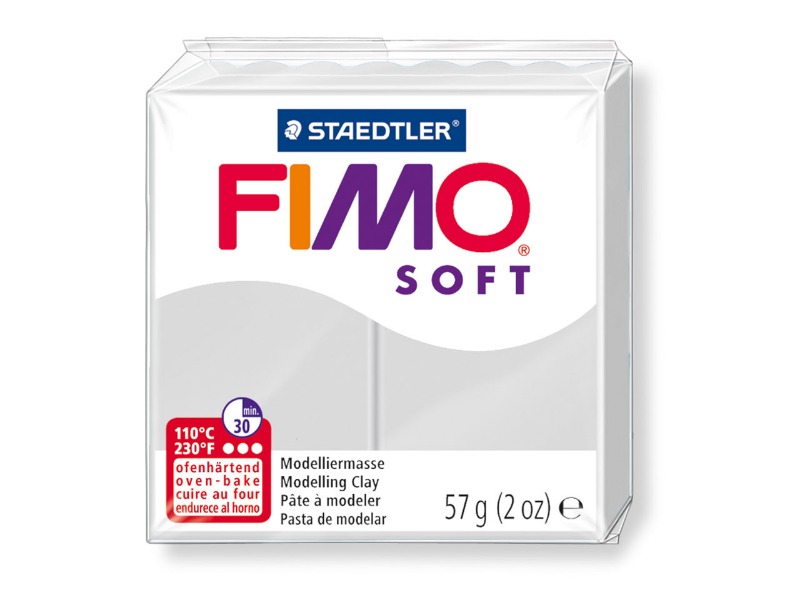ARCILLA POLIMERICA FIMO SOFT GRIS 56grs.
