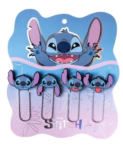 BROCHES CLIP FUN C/FORMA x4u. STITCH